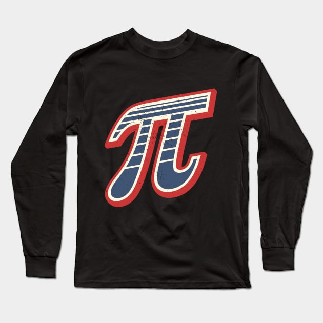 Vintage Pi Symbol Long Sleeve T-Shirt by Wasabi Snake